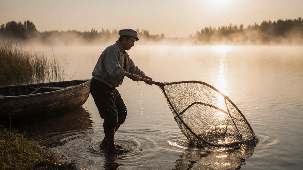 Как называется ловля рыбы сетью и какие виды сетей используются